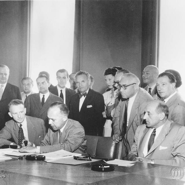 Switzerland. Signature of the 1951 Refugee Convention in Geneva