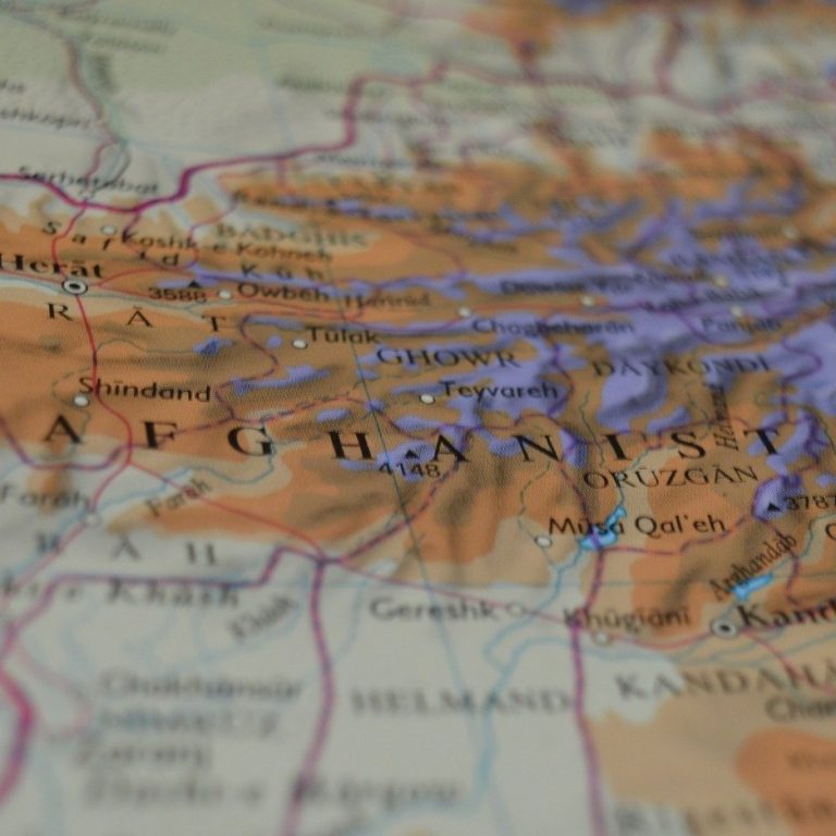 afghanistan-ohne Afghanistan auf einer Landkarte