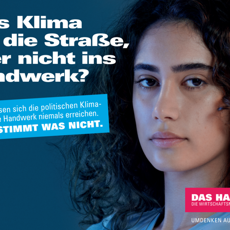 Handwerk-ohne Kampagnenmotiv: Fürs Klima auf die Straße, aber nicht ins Hhandwerk?